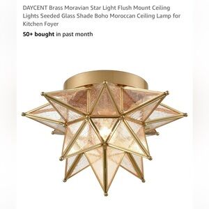 Daycent Brass with glass ceiling light